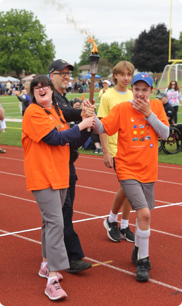 Special Olympics Holding Torch