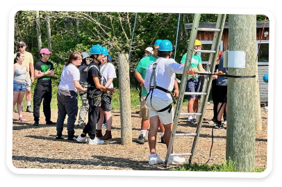 Students at Ropes Course